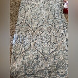 Pottery Barn Blue, Gray and Beige King Size Duvet Cover With 3 Shams